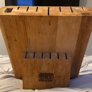Knife Storage Preferred Stock By Chicago Cutlery Wooden 14 Slots  Pre-Owned
